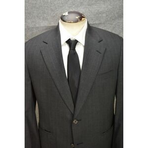 Vintage Brooks Brothers Blazer Mens 38 Short Gray Pinstripe 100% Wool Jacket USA